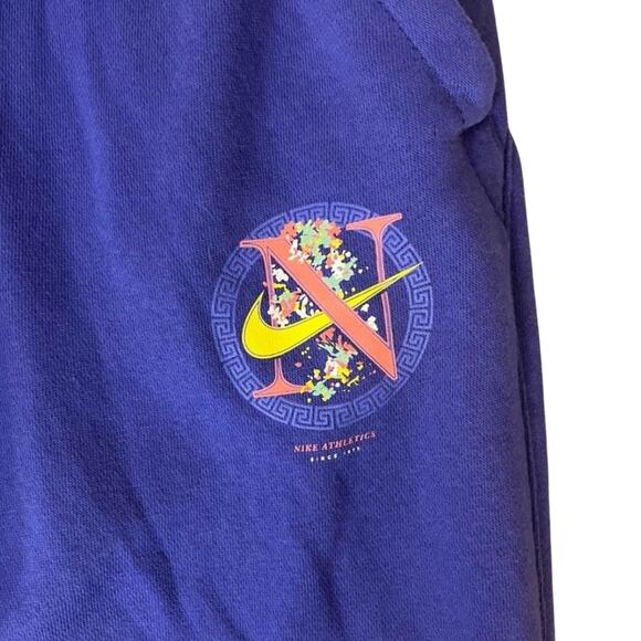 Nike Big Kids Purple Cozy Club Fleece Joggers Athletic Size Large (10-12) - Picture 5 of 12